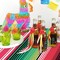 Disposable Mexican Serape Tablecloth – 54 x 108 Inch Colorful Striped Plastic Table Cover for Fiesta, Wedding, Birthday & Indoor/Outdoor Party Supplies